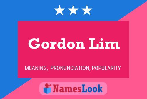 Постер имени Gordon Lim