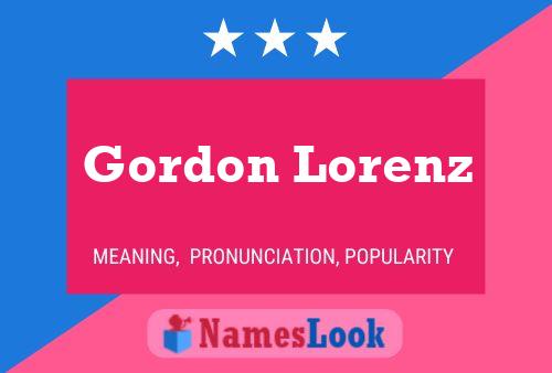 Постер имени Gordon Lorenz