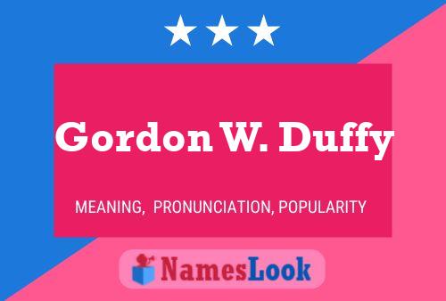 Постер имени Gordon W. Duffy