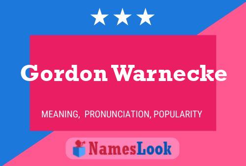 Постер имени Gordon Warnecke