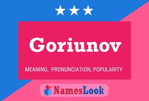 Постер имени Goriunov