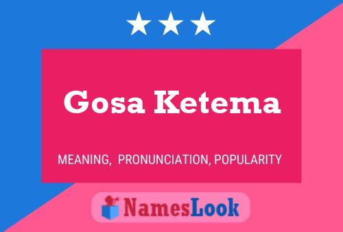 Постер имени Gosa Ketema