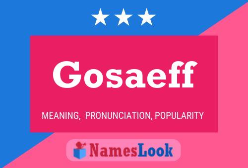 Постер имени Gosaeff