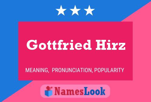 Постер имени Gottfried Hirz