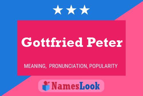 Постер имени Gottfried Peter