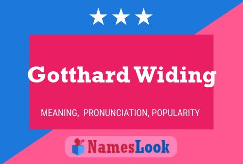 Постер имени Gotthard Widing