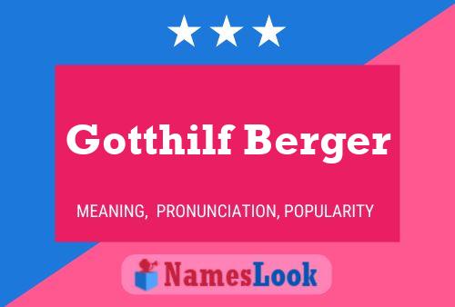 Постер имени Gotthilf Berger