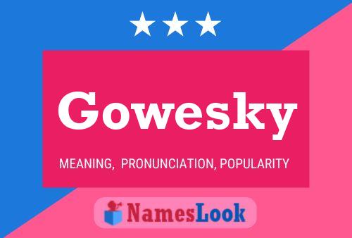 Постер имени Gowesky