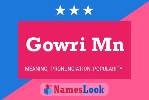 Постер имени Gowri Mn