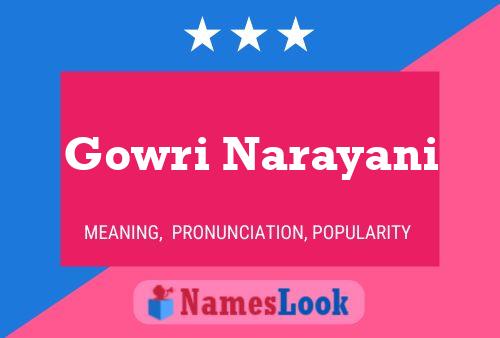 Постер имени Gowri Narayani