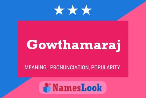 Постер имени Gowthamaraj