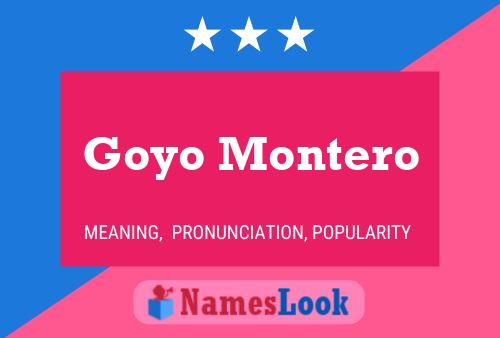 Постер имени Goyo Montero