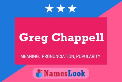 Постер имени Greg Chappell