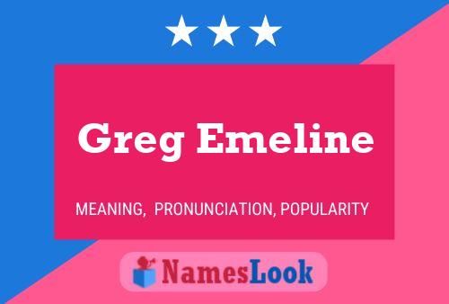 Постер имени Greg Emeline