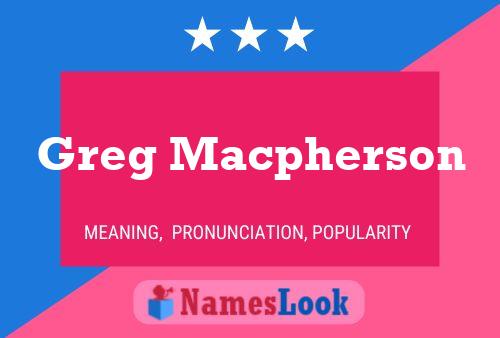 Постер имени Greg Macpherson