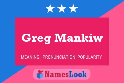 Постер имени Greg Mankiw