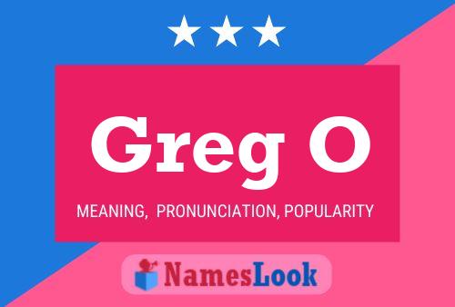 Постер имени Greg O