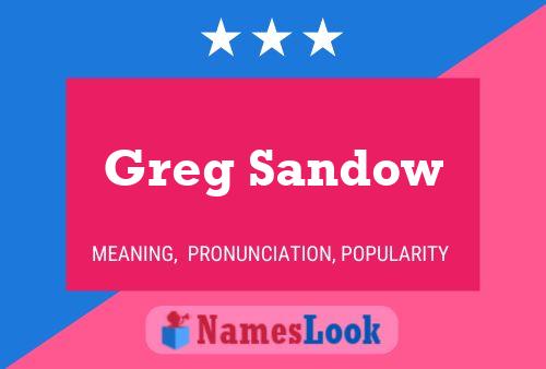 Постер имени Greg Sandow