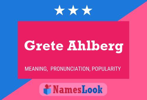 Постер имени Grete Ahlberg