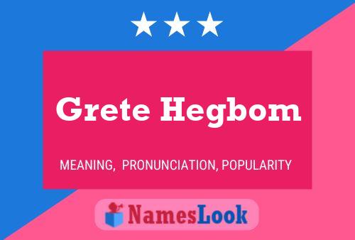 Постер имени Grete Hegbom