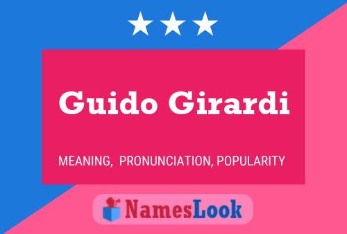 Постер имени Guido Girardi