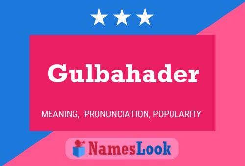 Постер имени Gulbahader