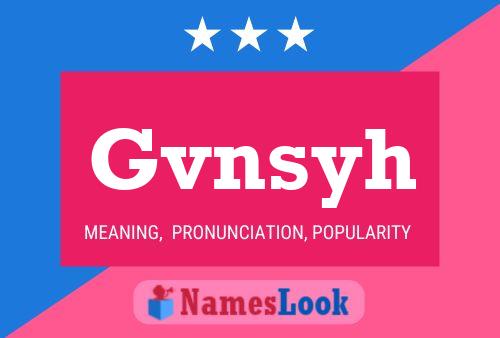 Постер имени Gvnsyh