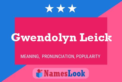 Постер имени Gwendolyn Leick