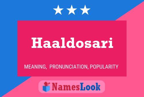 Постер имени Haaldosari