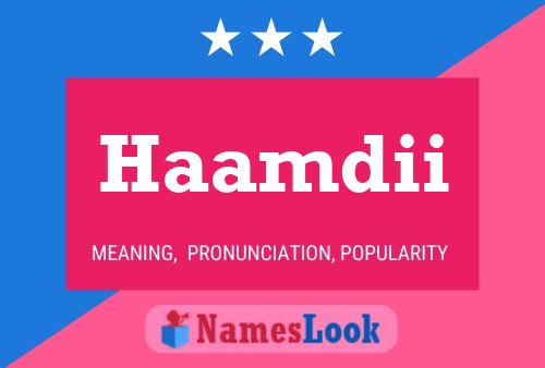 Постер имени Haamdii