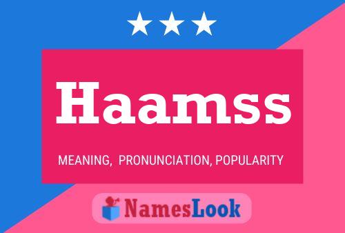 Постер имени Haamss