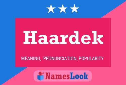 Постер имени Haardek