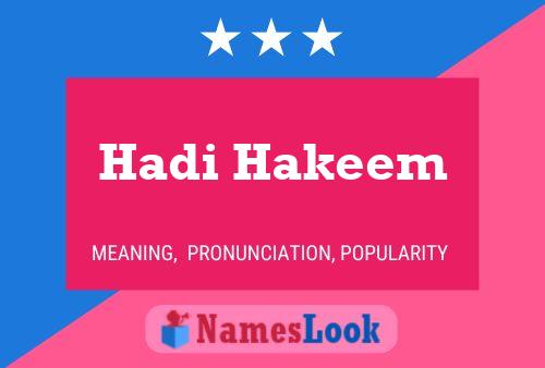 Постер имени Hadi Hakeem