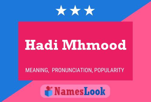 Постер имени Hadi Mhmood