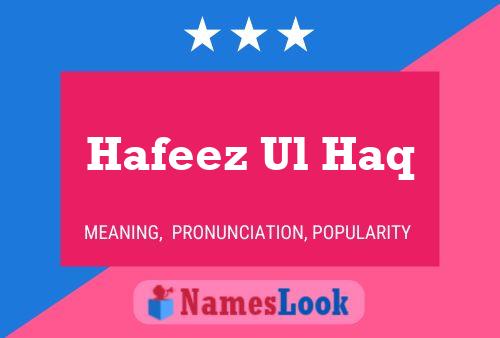 Постер имени Hafeez Ul Haq