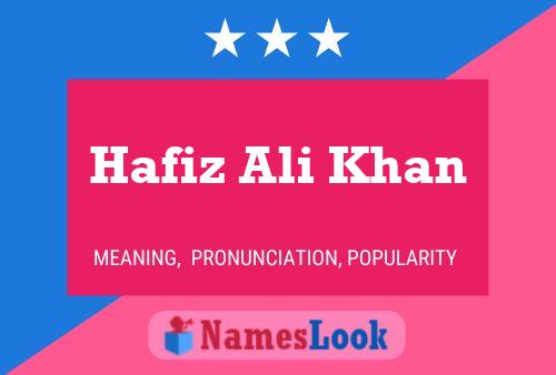 Постер имени Hafiz Ali Khan