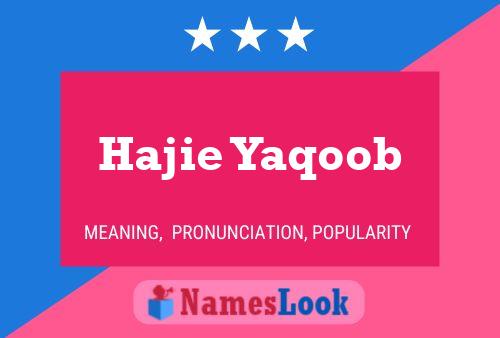 Постер имени Hajie Yaqoob