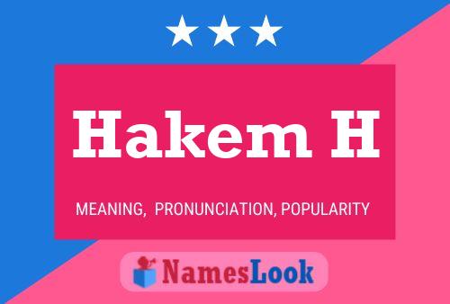 Постер имени Hakem H