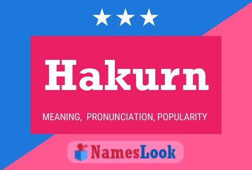 Постер имени Hakurn