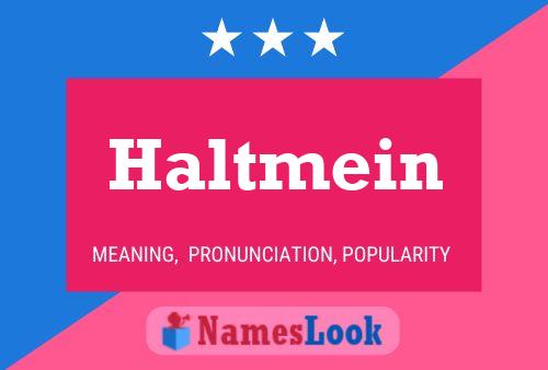 Постер имени Haltmein