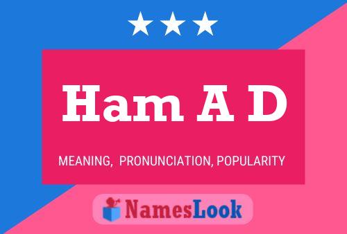 Постер имени Ham A D