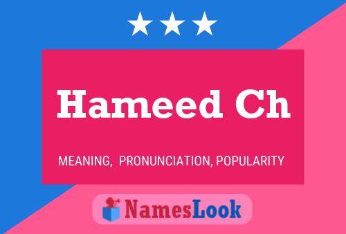 Постер имени Hameed Ch