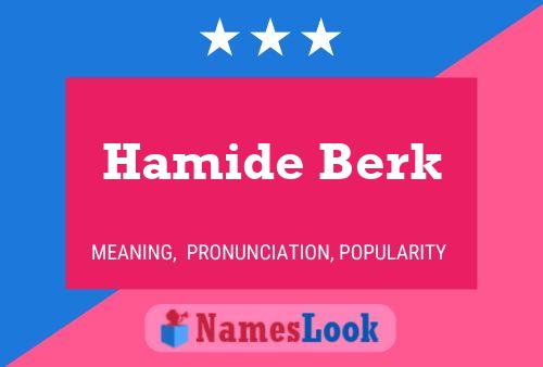 Постер имени Hamide Berk