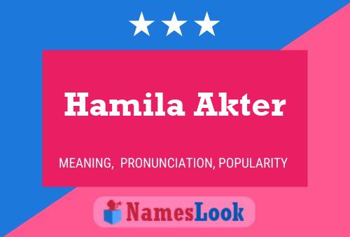 Постер имени Hamila Akter