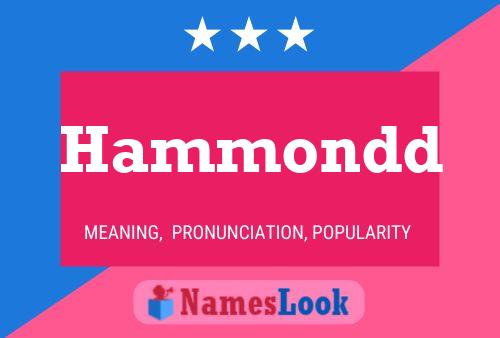 Постер имени Hammondd