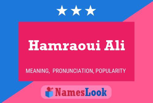 Постер имени Hamraoui Ali