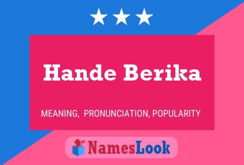 Постер имени Hande Berika