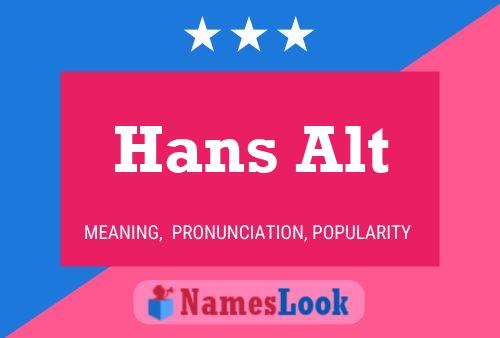 Постер имени Hans Alt