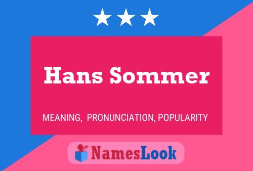 Постер имени Hans Sommer