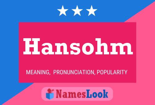 Постер имени Hansohm